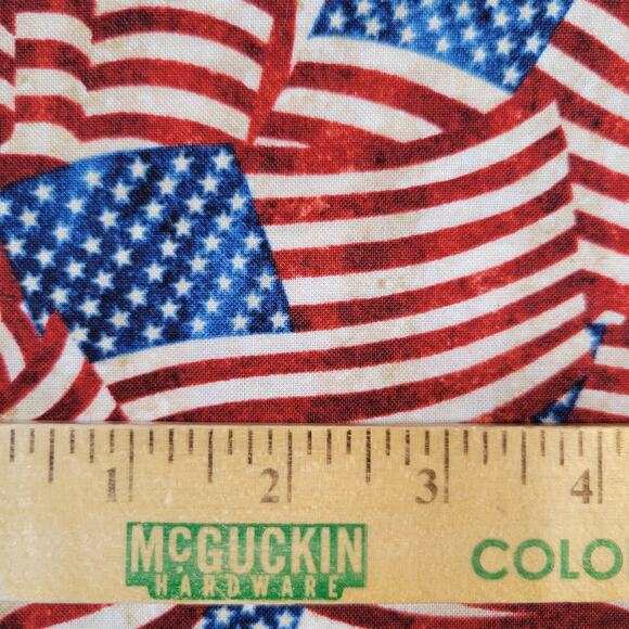 Northcott Stars and Stripes Fabric 55x44" American Flag Patriotic Cotton Print - Picture 4 of 12